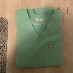 Figs scrub top- Catrina, XS, jade